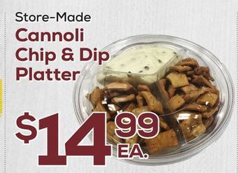 DeCicco & Sons Cannoli chip & dip platter offer
