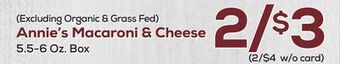 DeCicco & Sons Annie's macaroni & cheese offer