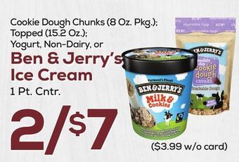 DeCicco & Sons Ben & jerry's ice cream, 1 pt. cntr. offer