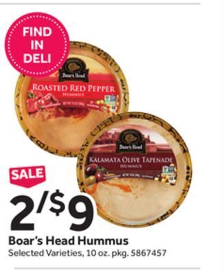 Stop&Shop Boar's head hummus offer