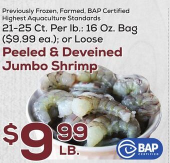 DeCicco & Sons Peeled & deveined jumbo shrimp offer