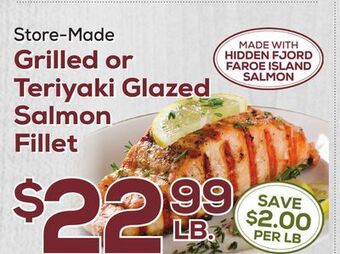 DeCicco & Sons Grilled or teriyaki glazed salmon fillet offer