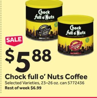 Stop&Shop Chock full o'nuts coffee offer