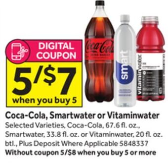 Stop&Shop Coca-cola, smartwater or vitaminwater offer