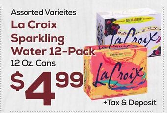 DeCicco & Sons La croix sparkling water 12-pack offer