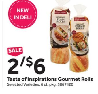 Stop&Shop Taste of inspirations gourmet rolls offer