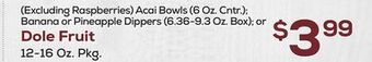 DeCicco & Sons Dole fruit 12-16 oz. pkg. offer