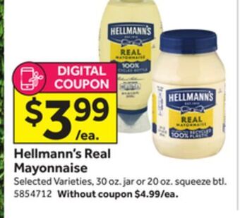 Stop&Shop Hellmann's real mayonnaise offer