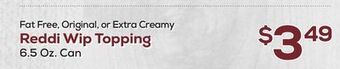 DeCicco & Sons Reddi wip topping offer
