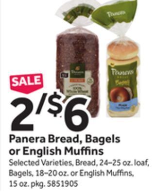 Stop&Shop Panera bread, bagels or english muffins offer