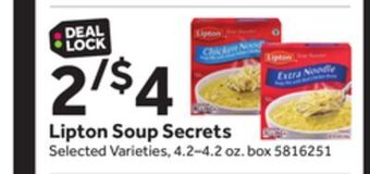 Stop&Shop Lipton soup secrets offer