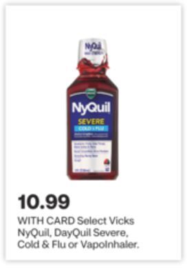 CVS Select vicks nyquil, dayquil severe, cold & flu or vapoinhaler offer