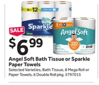 Stop&Shop Angel soft bath tissue or sparkle paper towels offer