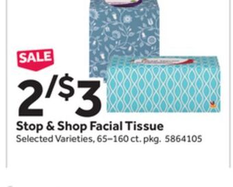 Stop&Shop Stop & shop facial tissue offer