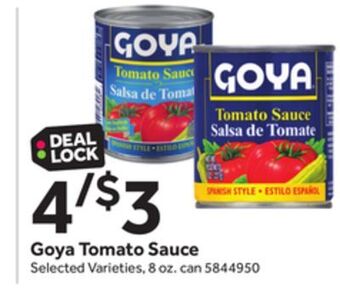 Stop&Shop Goya tomato sauce offer
