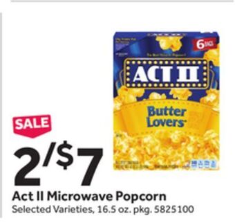 Stop&Shop Act ii microwave popcorn offer