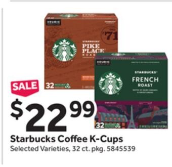Stop&Shop Starbucks coffee k-cups offer