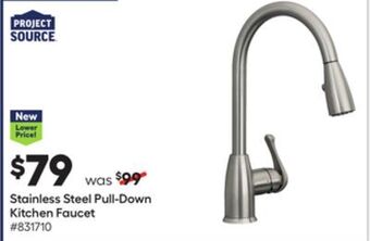 Lowe's Stainless steel pull-down kitchen faucet offer