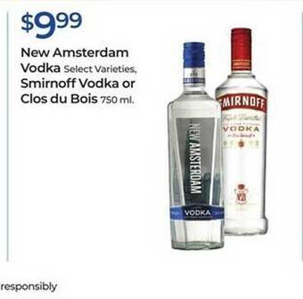 Rite Aid New amsterdam vodka smirnoff vodka or clos du bois offer