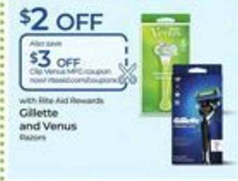 Rite Aid Gillette and venus offer