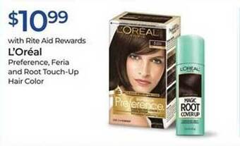 Rite Aid L'oréal preference feria and root touch-up hair color offer