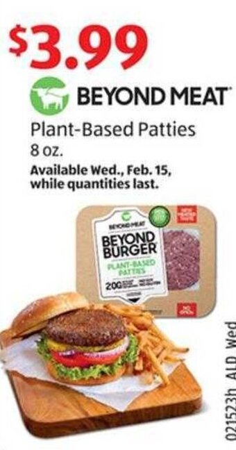 Aldi Plant-Based Patties offer