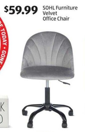 Sohl Furniture Velvet Office Chair