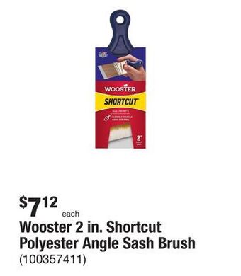 The Home Depot Wooster 2 in. shortcut polyester angle sash brush offer
