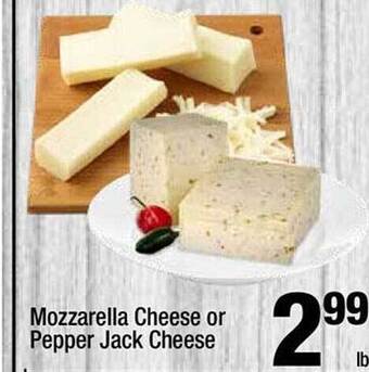Super King Markets Mozzarella cheese or pepper jack cheese offer