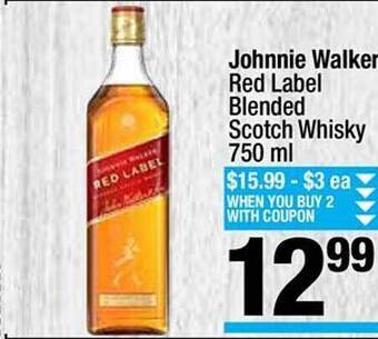 Super King Markets Johnnie walker red label blended scotch whisky offer