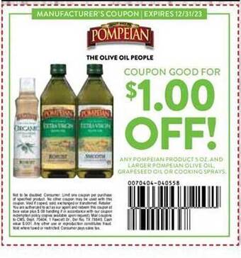 Super King Markets Pompeian olive oil offer