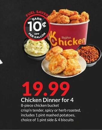 Hy-Vee Chicken dinner for 4 offer