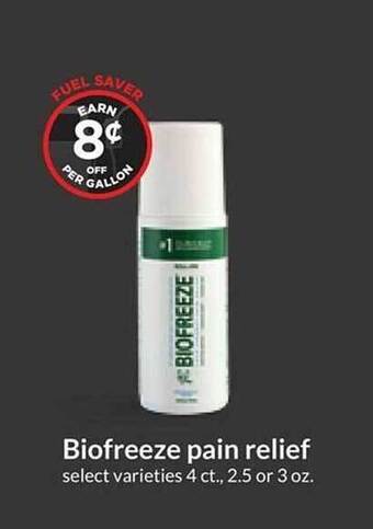 Hy-Vee Biofreeze pain relief offer