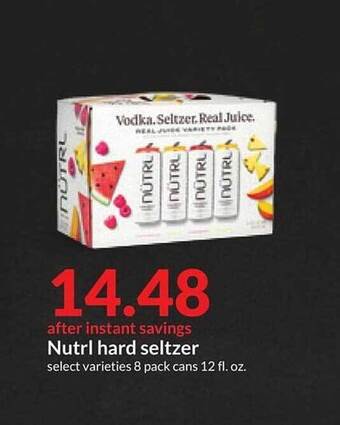 Hy-Vee Nutrl hard seltzer offer