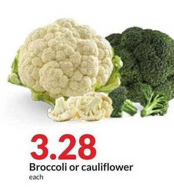 Hy-Vee Broccoli or cauliflower offer