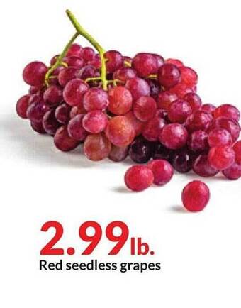 Hy-Vee Red seedless grapes offer