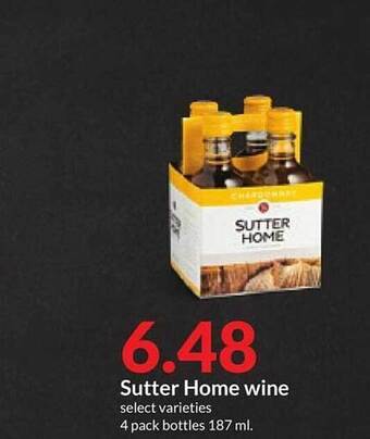 Hy-Vee Sutter home wine offer