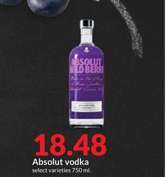 Hy-Vee Absolut vodka offer
