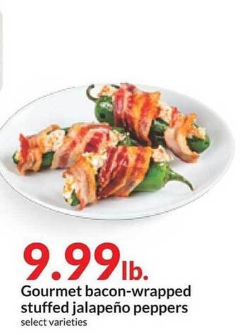 Hy-Vee Gourmet bacon-wrapped stuffed jalapeño peppers offer