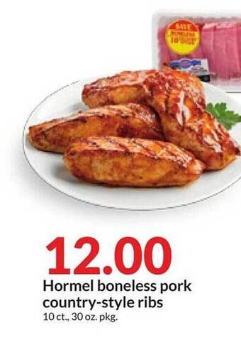 Hy-Vee Hormel boneless pork country-style ribs offer