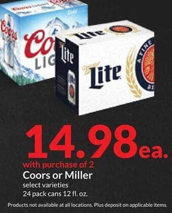 Hy-Vee Coors or miller offer
