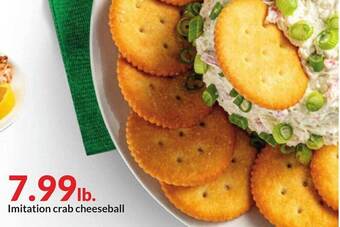 Hy-Vee Imitation crab cheeseball offer