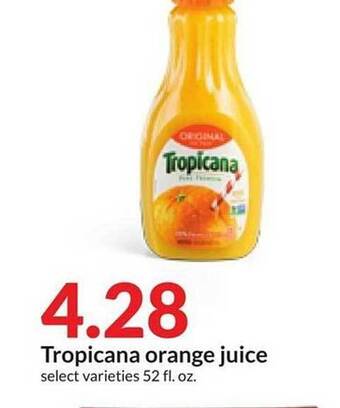 Hy-Vee Tropicana orange juice offer