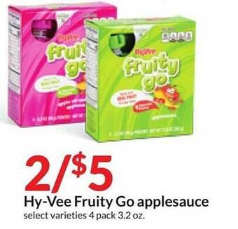 Hy-Vee Hy-vee fruity go applesauce offer