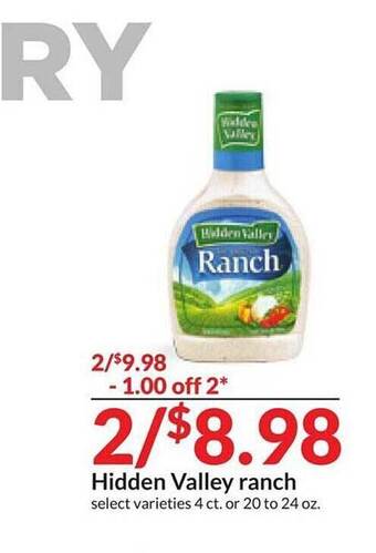 Hy-Vee Hidden valley ranch offer