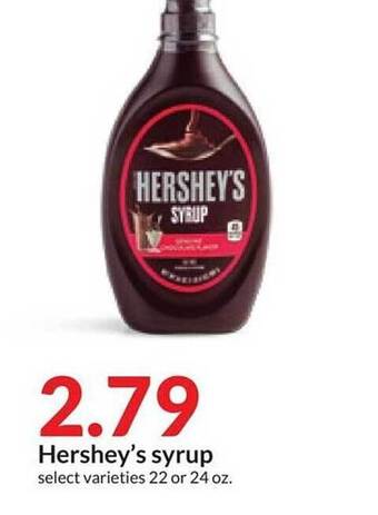 Hy-Vee Hershey's syrup offer