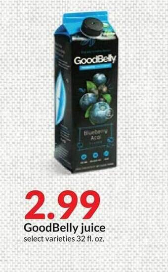 Hy-Vee Goodbelly juice offer