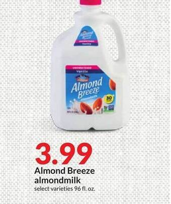 Hy-Vee Almond breeze almondmilk offer