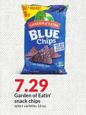 Hy-Vee Garden of eatin' snack chips offer