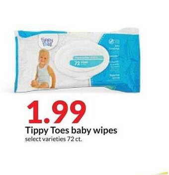 Hy-Vee Tippy toes baby wipes offer